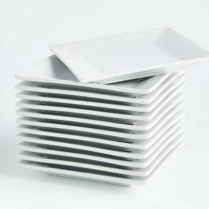 WHITE APPETIZER PLATE SQUARE