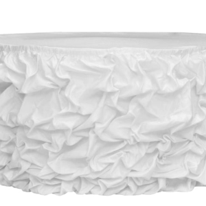 WHITE TABLE SKIRT
