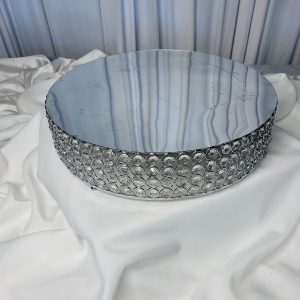 Large silver cake stand